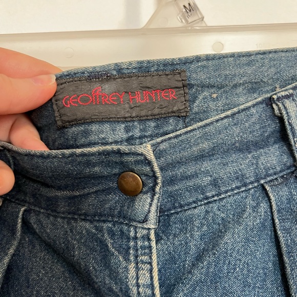 Vintage Geoffrey Hunter Midi Denim Button Skirt - Picture 5 of 5